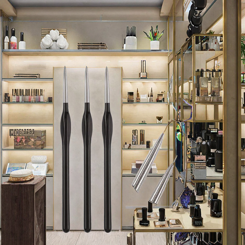 Nail Brush Set Manufacturer - 3pcs Black Nylon Custom Logo