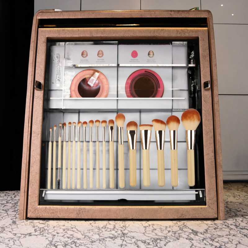 Makeup Brush Set Manufacturer - Custom Logo 18pcs Eco-Friendly Bamboo