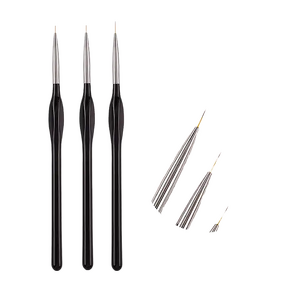 Nail Brush Set Manufacturer - 3pcs Black Nylon Custom Logo