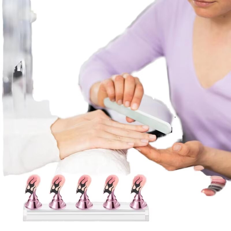 Nail Art Practice Stand Manufacturer - Japanese Style Checkerboard Acrylic Base