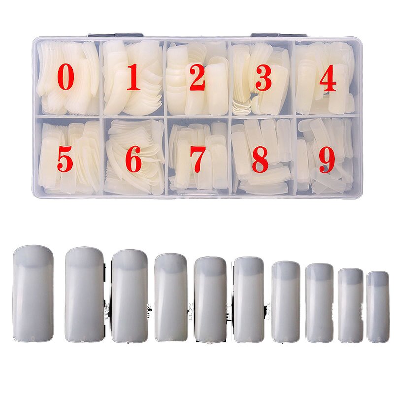 False Nails Tips Manufacturer - Clear Full Cover ABS LONG French