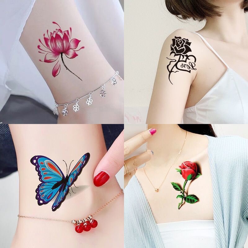 Tattoo Sticker Manufacturer - 2024 Latest 3D Butterfly Henna Flower