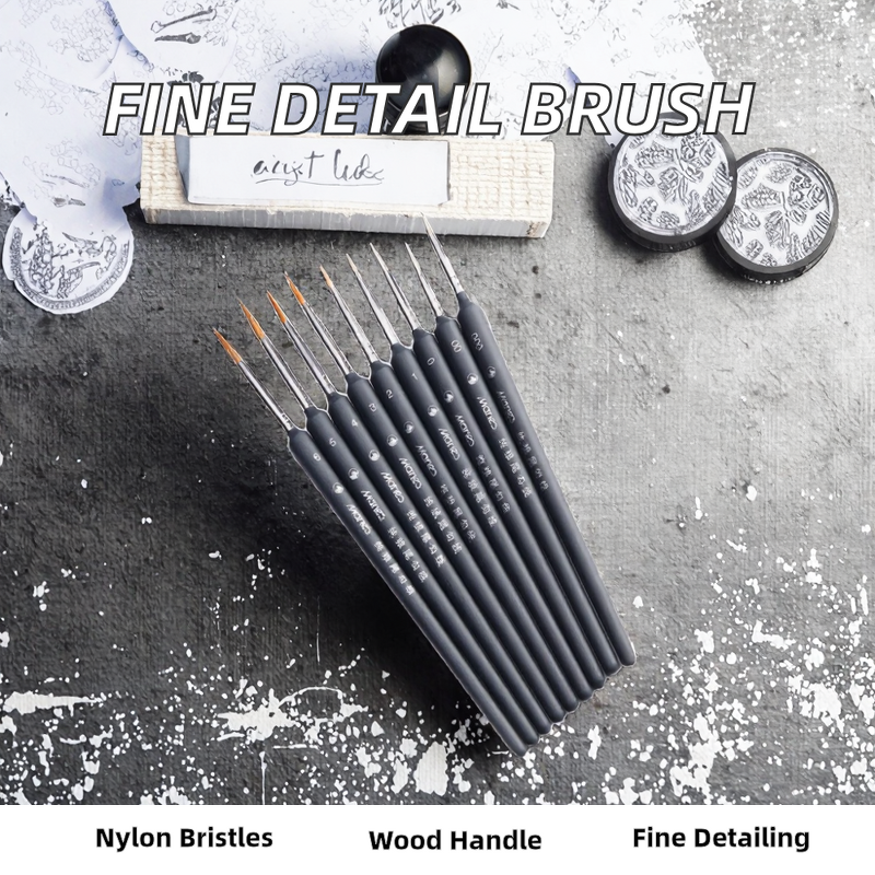 Artist Paint Brush Set Manufacturer - 12pcs Versatile Tip Ultra-Durable Nylon