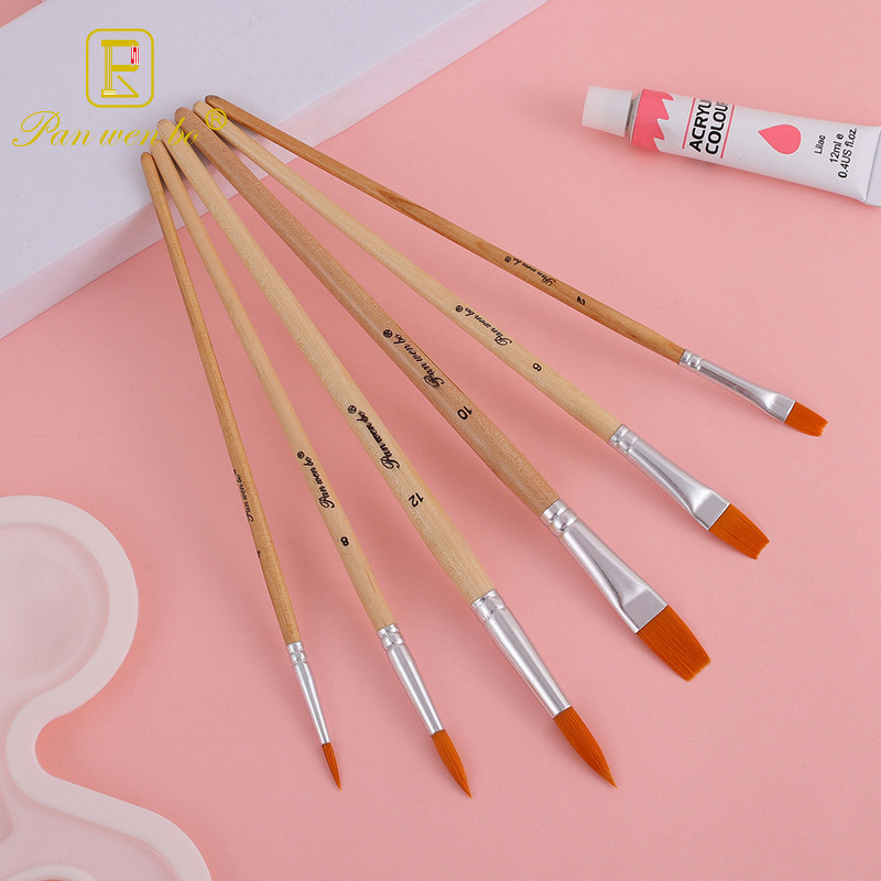 Painting Brush Manufacturer - Gaken Dual-Color Nylon Angled for Art-Specific