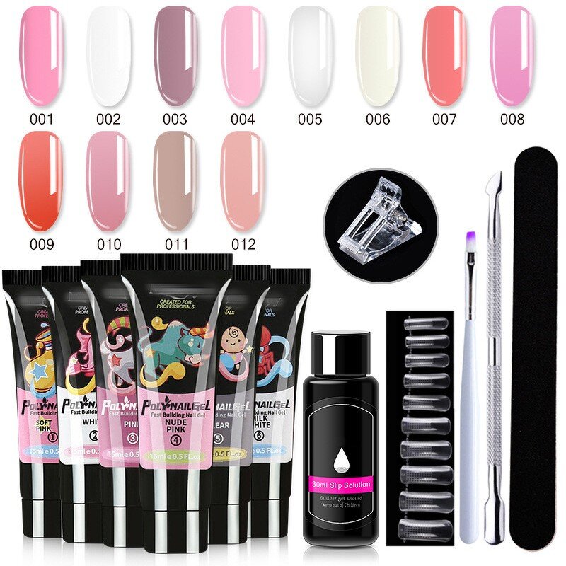 Poly Nail Gel Kit Manufacturer - Wholesale Acrylic Professional 15 ml with UV Lamp