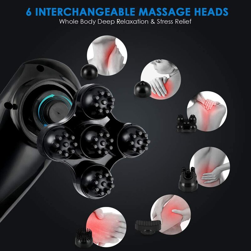 Wireless Neck Massager - Rechargeable Portable Pulse Vibrating Shoulder Relaxer