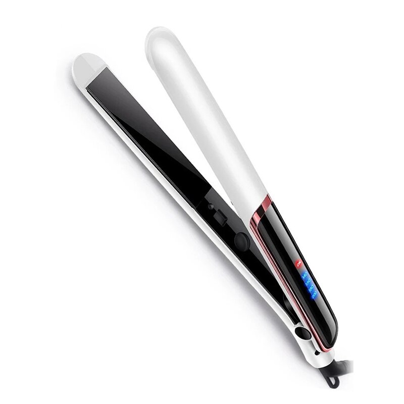 2-in-1 Flat Iron - Wet Dry Hair Straightener Curler Hot Plate Styling Tool