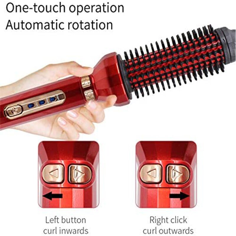 Hair Dryer Straightener Brush Set - Salon Auto Anti-Scald Comb Fast Hot Air