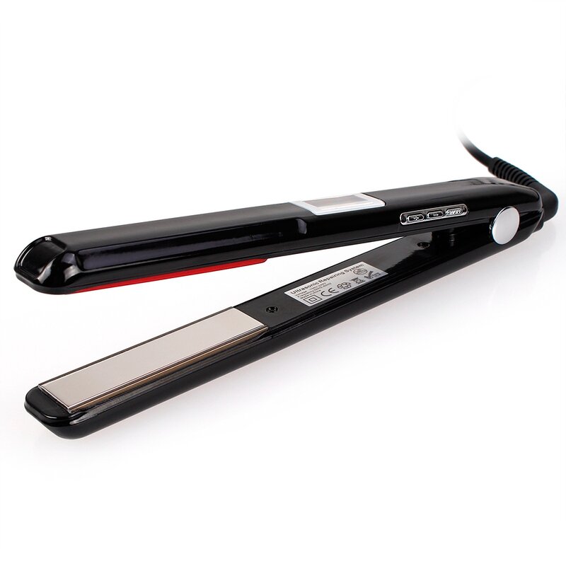 2-in-1 Hair Straightener - Ultrasonic Infrared Ceramic Plate LCD Household Use