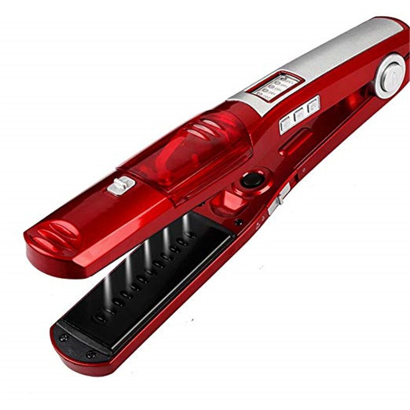 Steam Hair Straightener - Portable Ceramic Flat Iron Steam and Dry Styling Tool