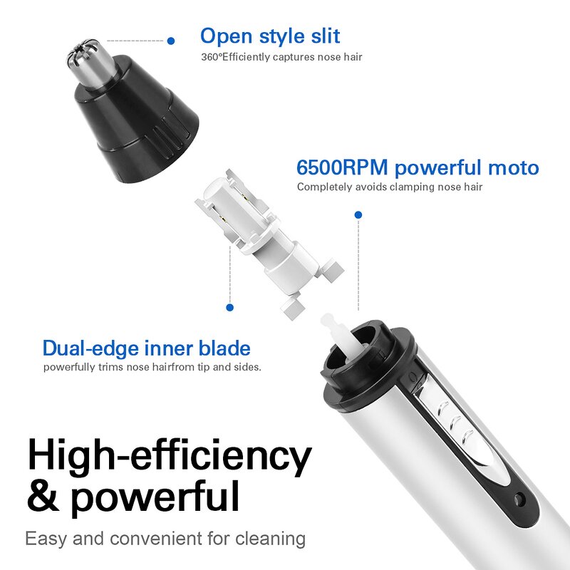 5-in-1 Hair Trimmer - Rechargeable Lipstick Epilator Eyebrow Removal Tool