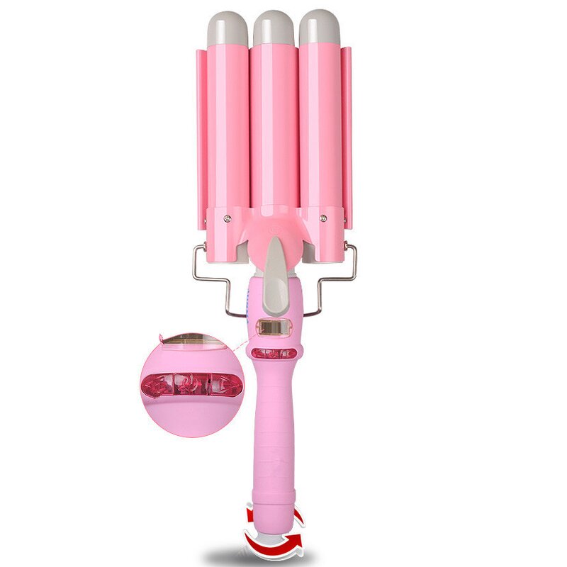 Triple Barrel Hair Curler - Ceramic Egg Roll Wave Styling Wand Curling Iron
