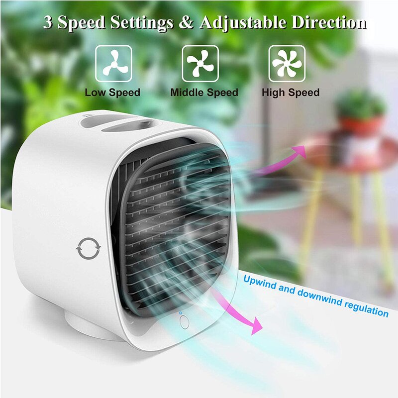 Mini Portable Air Cooler - Table Multi-fuctional Personal Space Cooling Fan