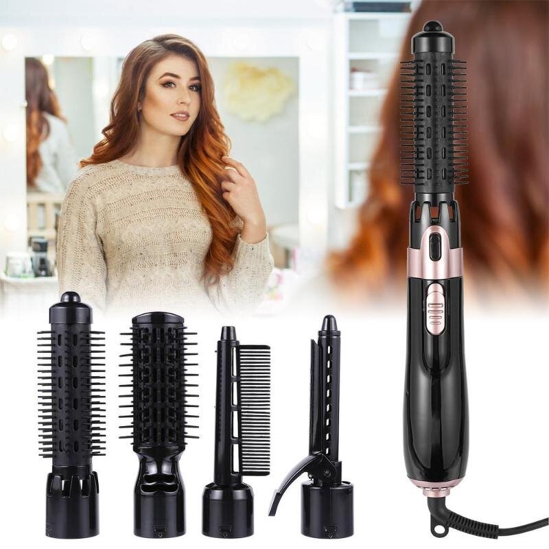 4-in-1 Hot Air Brush - One Step Volumizer Negative Ions Salon Hair Styler