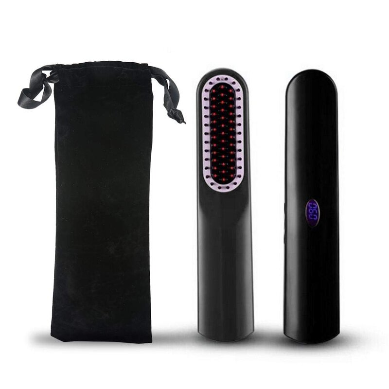 Wireless Hair Straightener - USB Ceramic LCD Portable PTC Heater for Home