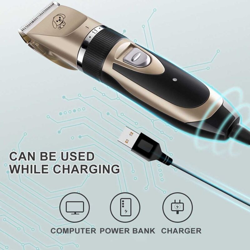 Professional Pet Trimmer - Rechargeable Electric Dog Hair Clipper Cutter