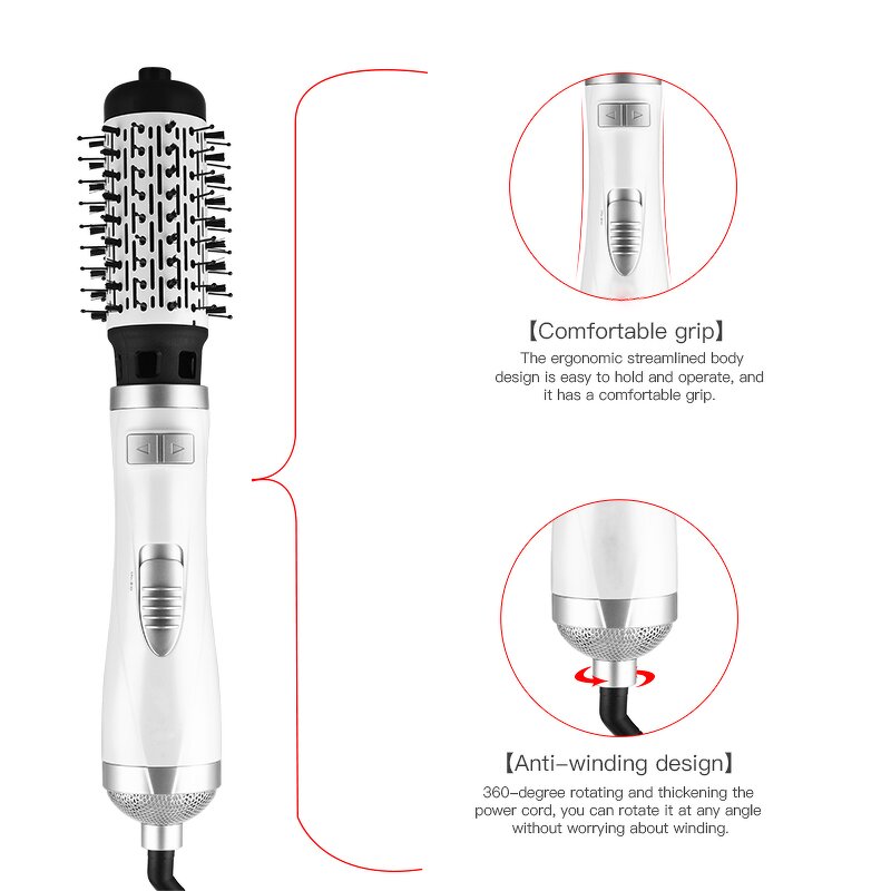 2-in-1 Hot Air Brush - One Step Hair Dryer Volumizer Electric Blow Dry Comb