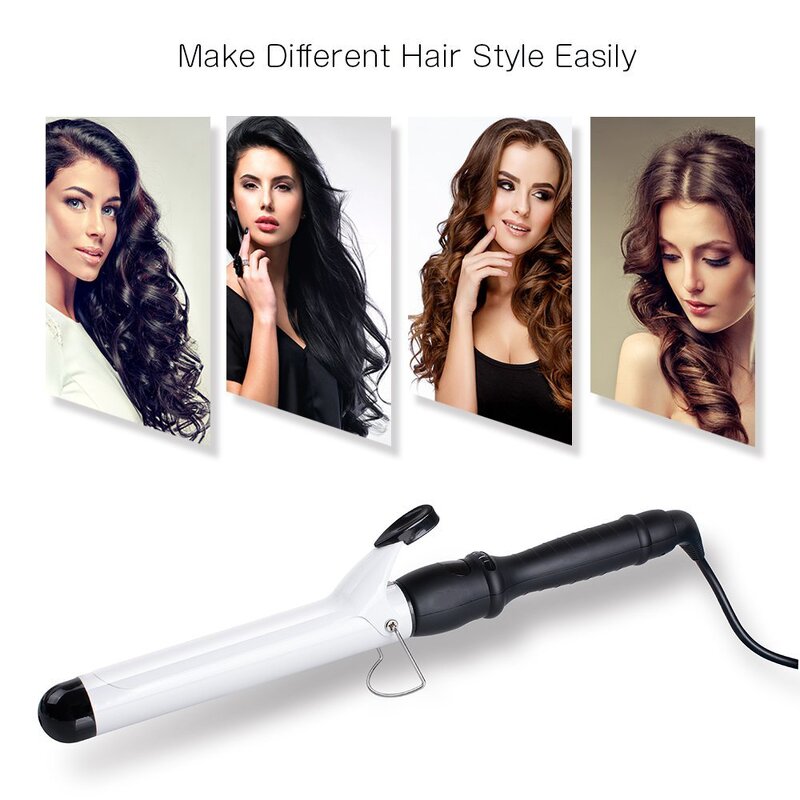 Salon Curling Tong - Professional Ceramic Barrels Hair Curling Wand Iron