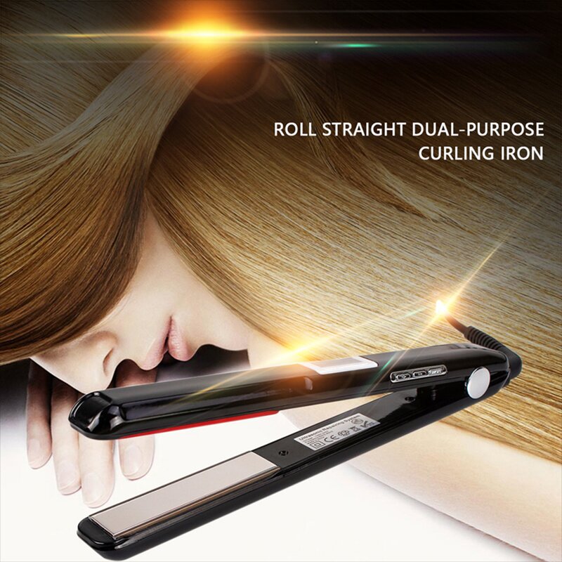 2-in-1 Hair Straightener - Ceramic Cold Ultrasonic Infrared Hair Care Flat Iron