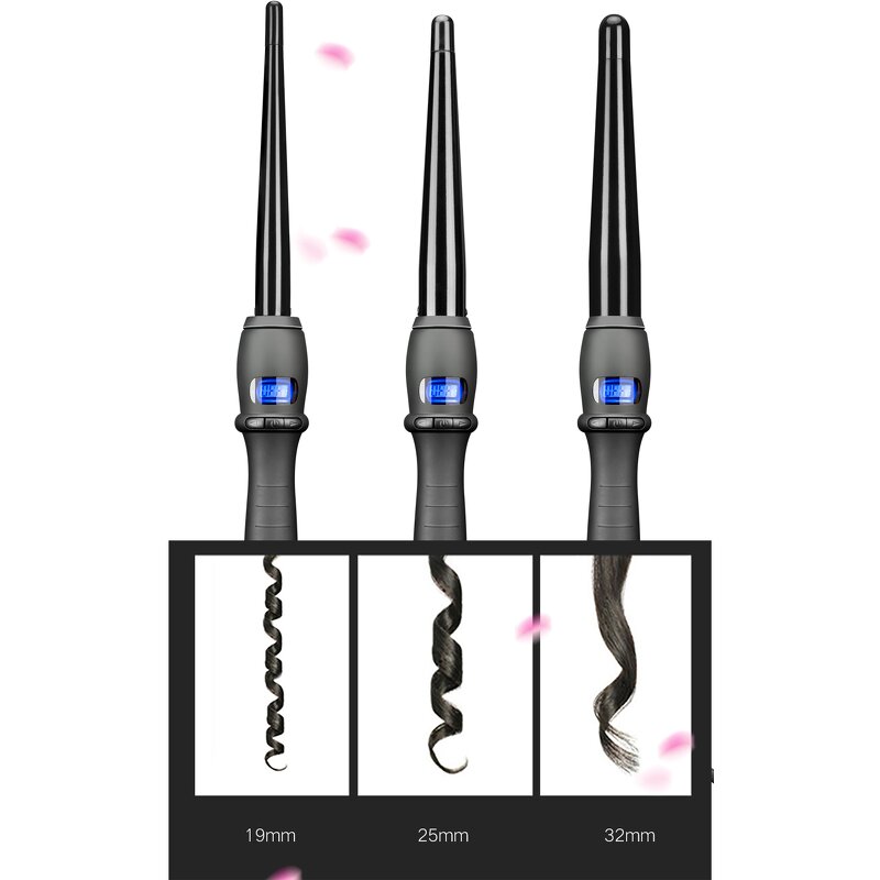 Salon Hair Curler - Rotating LCD Ceramic Ionic PTC Heater Waver Household