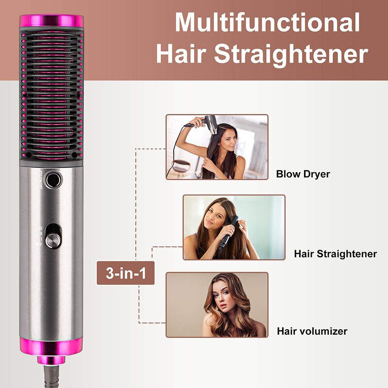 Hot Air Hair Dryer Brush - One-Step Volume Styler Rotating Blow Dry Curler