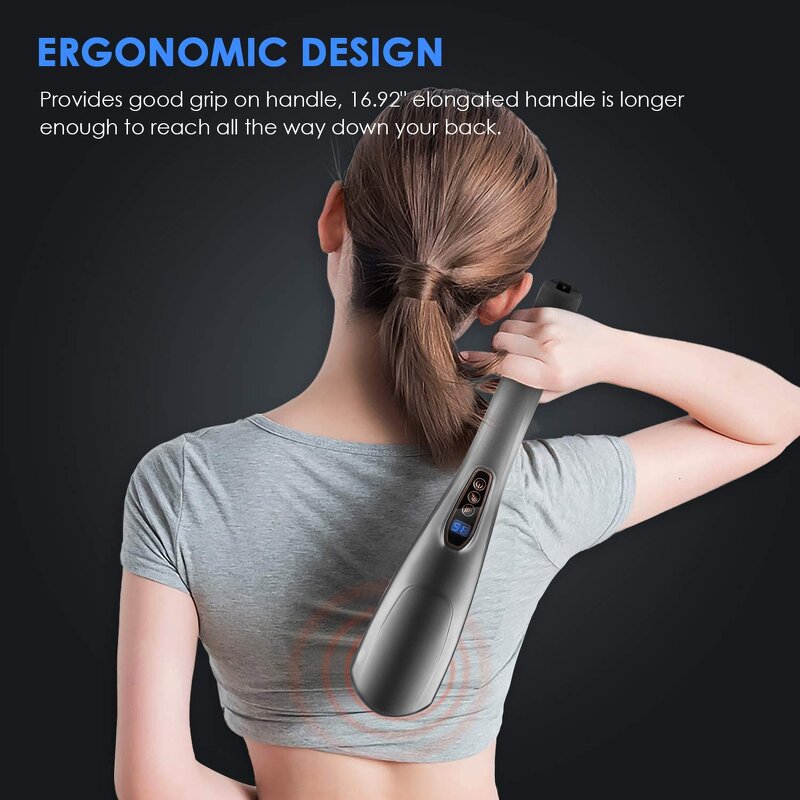 Wireless Neck Massager - Rechargeable Portable Pulse Vibrating Shoulder Relaxer