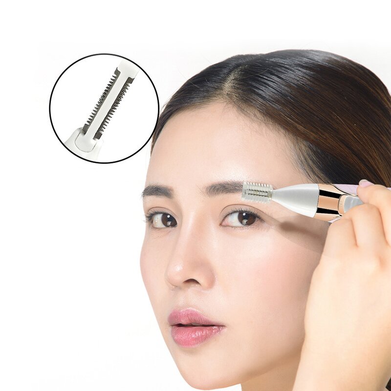 Rechargeable Lady Shaver - Nose Eyebrow Trimmer Face Body Leg Bikini Remover