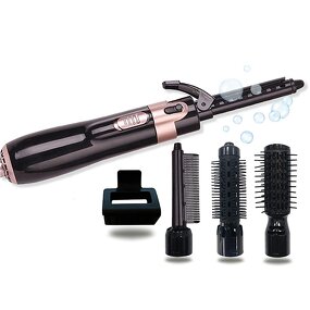 4-in-1 Hot Air Brush - Auto Rotating Negative Ionic Curler Hair Dryer Brush