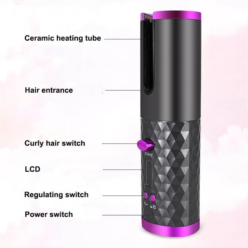 Electronic Spiral Hair Curler - LED OEM Professional Automatic Hair Curler Rollers
