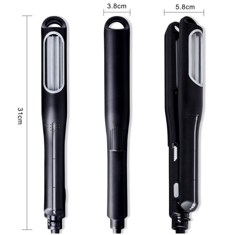 Auto-Corrugated Wave Curler - Ceramic Flat Iron LED PTC Heater Household Use