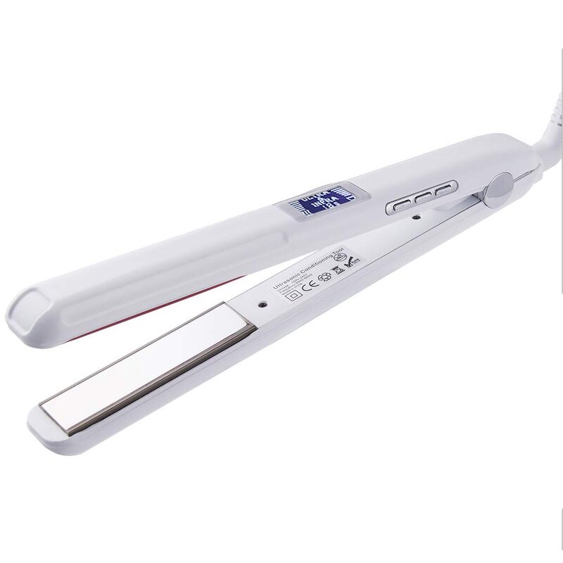 2-in-1 Hair Straightener - Ultrasonic Infrared Ceramic Plate LCD Household Use