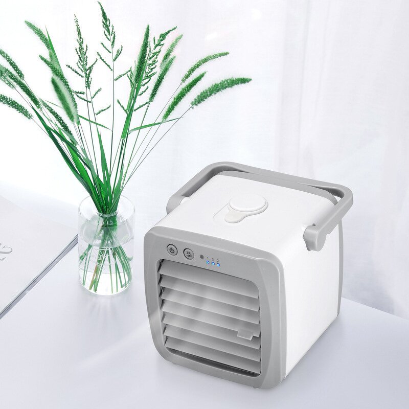 Mini Air Cooler Fan - USB Desktop Light Humidifier Purifier Quick Cooling Fan