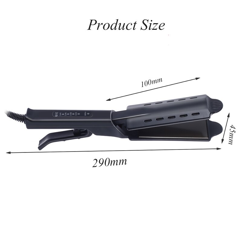 Ceramic Ionic Flat Iron - Four-gear Temperature Steam Hair Straightener Crimper