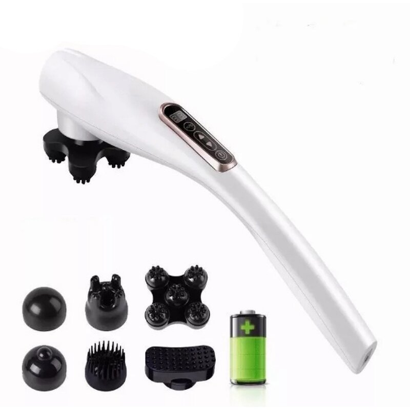 Wireless Neck Massager - Rechargeable Portable Pulse Vibrating Shoulder Relaxer