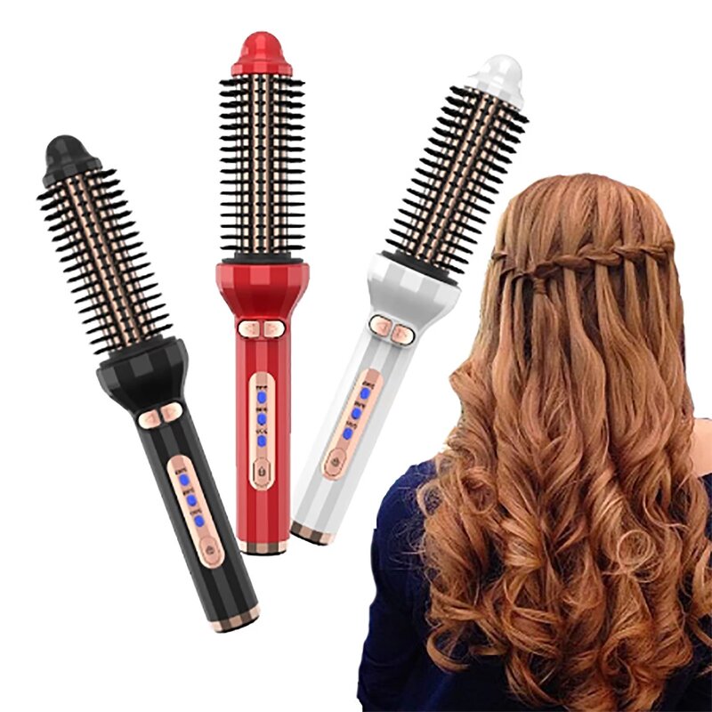 Hair Dryer Straightener Brush Set - Salon Auto Anti-Scald Comb Fast Hot Air
