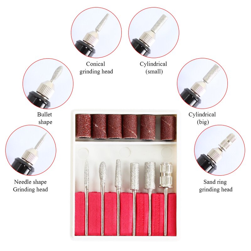 Portable Electric Nail Drill - Mini Rechargeable Cordless Manicure Polishing Pen