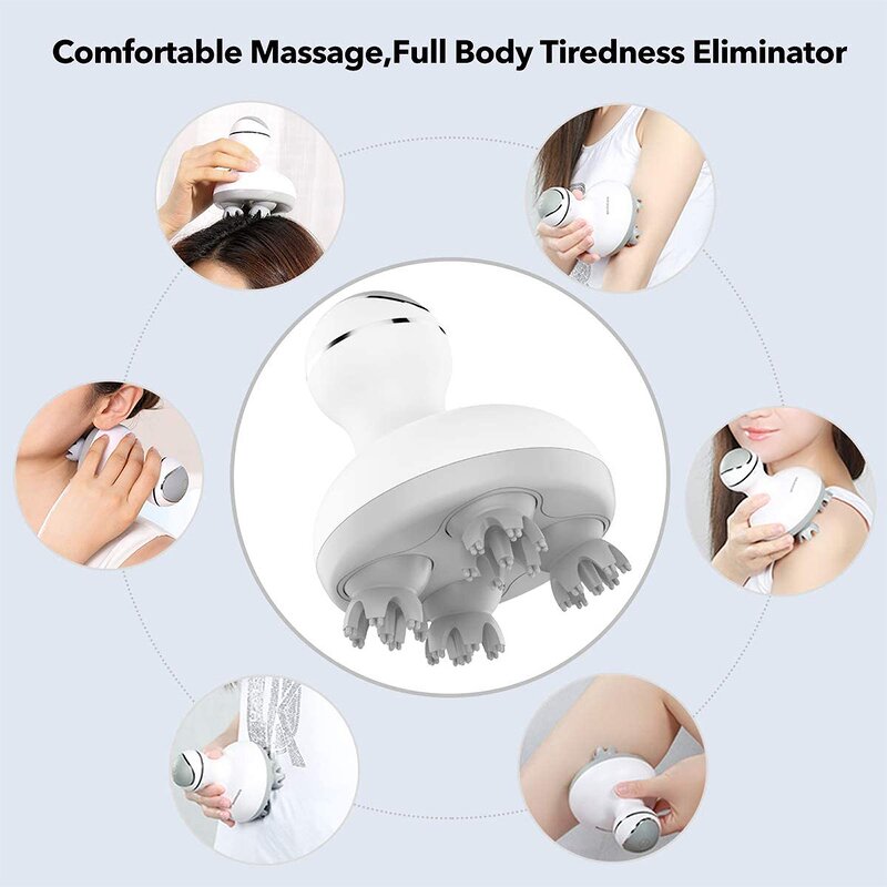 Cordless Percussion Massager - Deep Tissue Handheld for Back Body Pain Relief