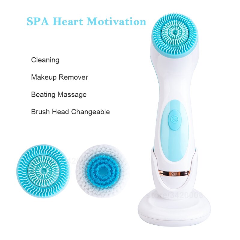 3-in-1 Facial Brush Cleaner - Electric Skin Beauty Massager Face Feet Care Tool