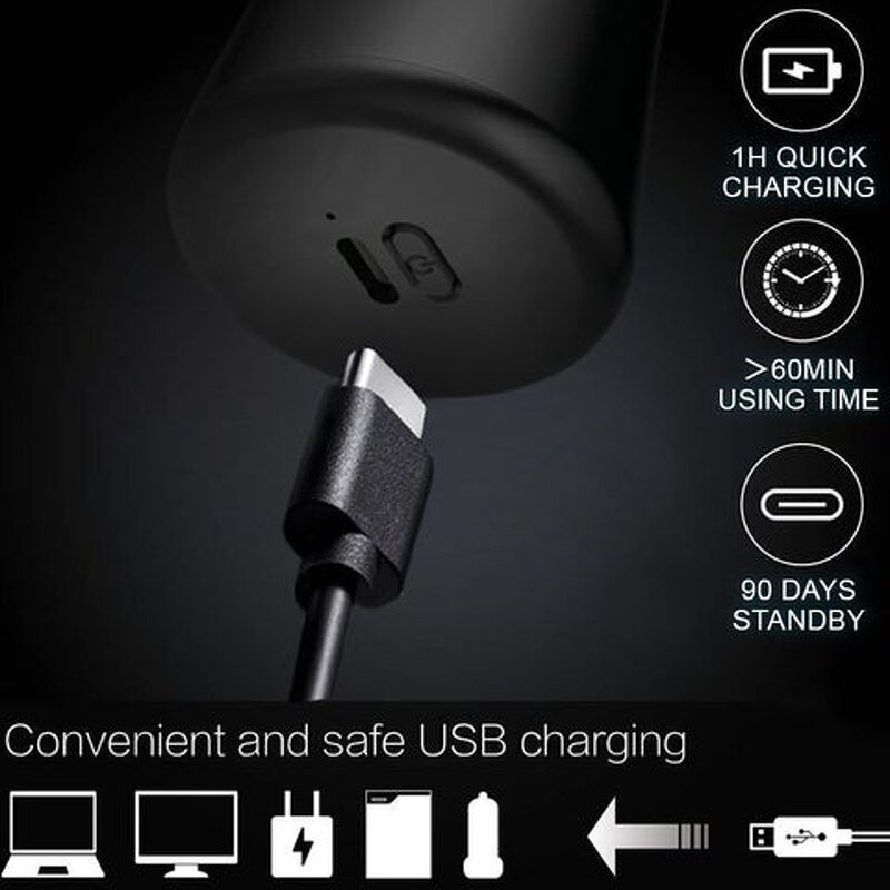 Portable Beard Razor - Ceramic Cordless Rechargeable Mini Electric Shaver Men