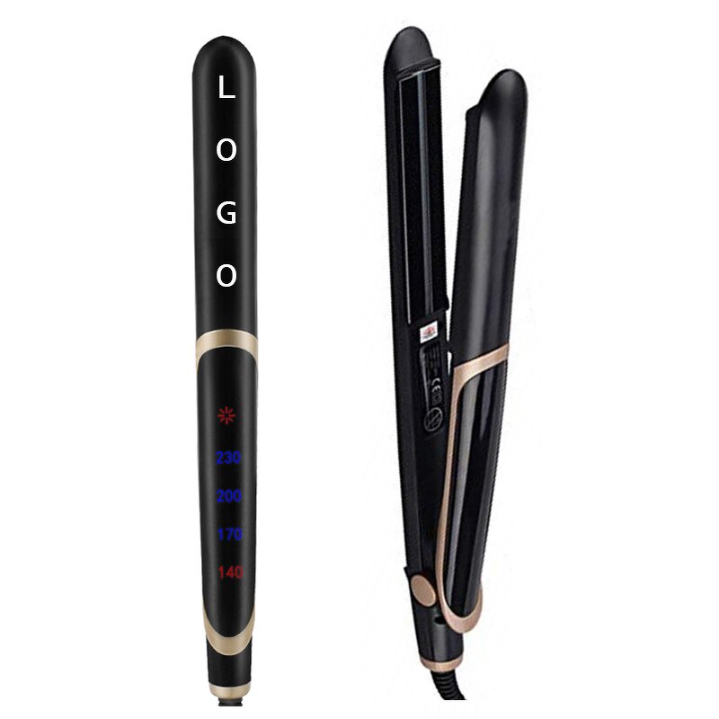 2-in-1 Hair Straightener - Infrared Ionic Ceramic Plate LCD for Household Use