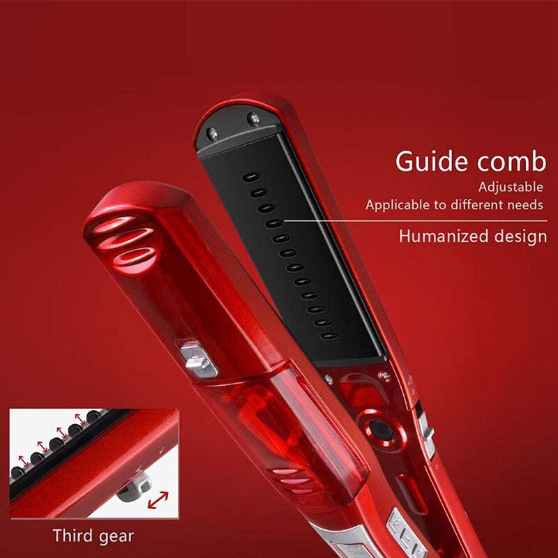 2-in-1 Hair Straightener - Portable Steam & Dry Flat Iron Hair Styling Tool