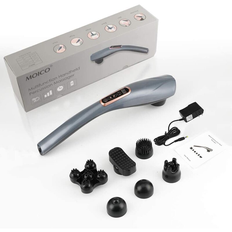 Wireless Neck Massager - Rechargeable Portable Pulse Vibrating Shoulder Relaxer