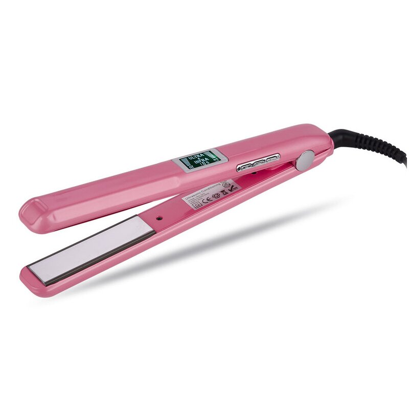 2-in-1 Hair Straightener - Ultrasonic Infrared Ceramic Plate LCD Household Use