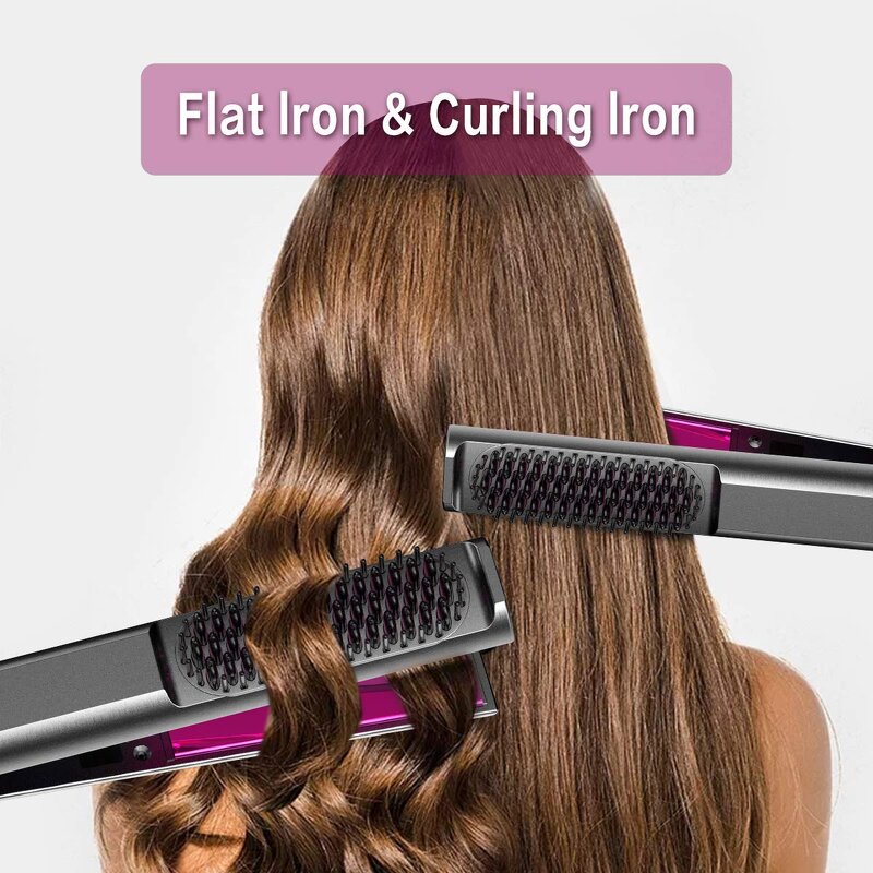 2-in-1 Hair Flat Iron - Professional Titanium Fast Heating 470F Styling Tool