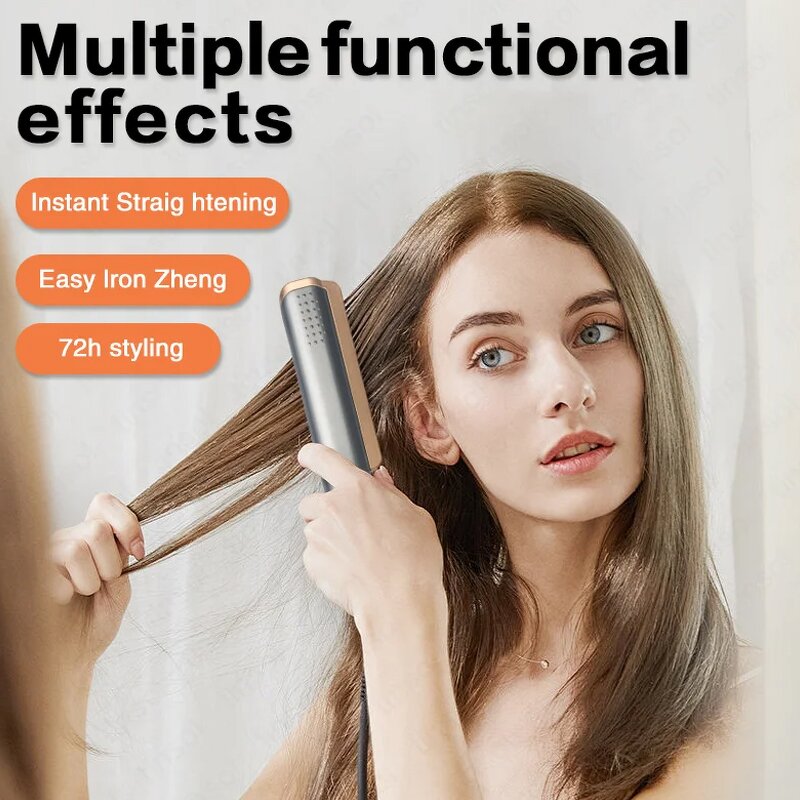 Steam Hair Straightener - Professional Portable Ceramic Flat Iron Steam Care