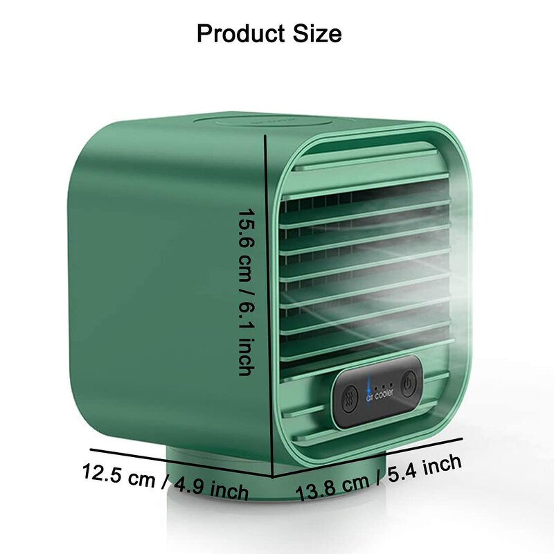 Mini Air Conditioner Fan - Mobile Humidifier Purifier LED Night Light Cooler