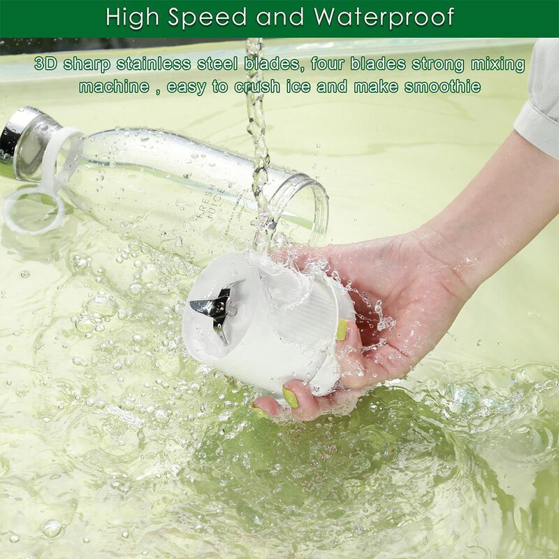 Mini Electric Juice Cup - Portable USB Rechargeable Fruit Smoothie Maker