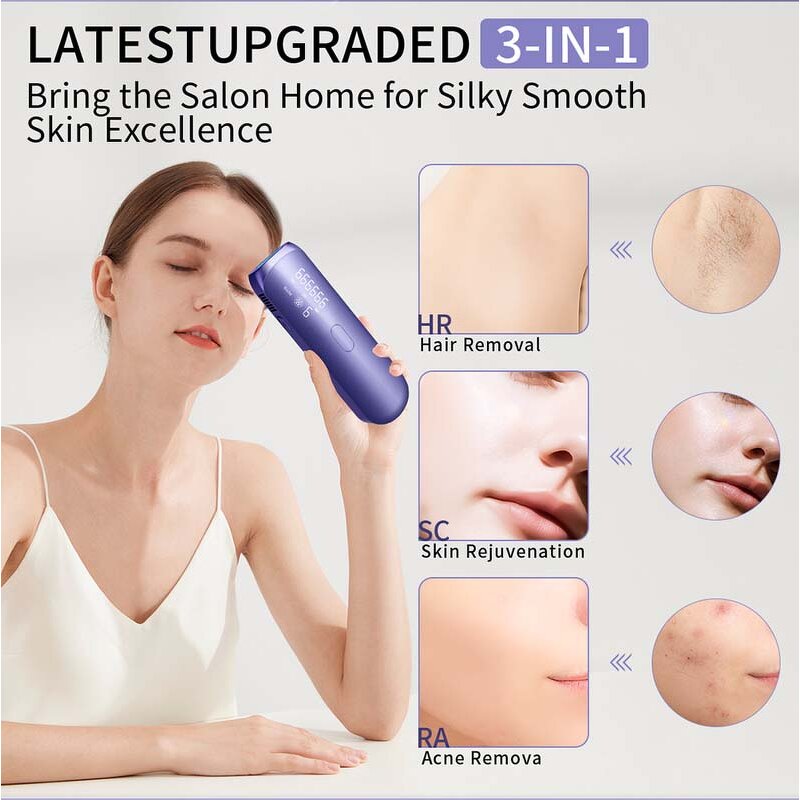 5-in-1 Women's Epilator - Rechargeable Cordless Facial Body Hair Remover