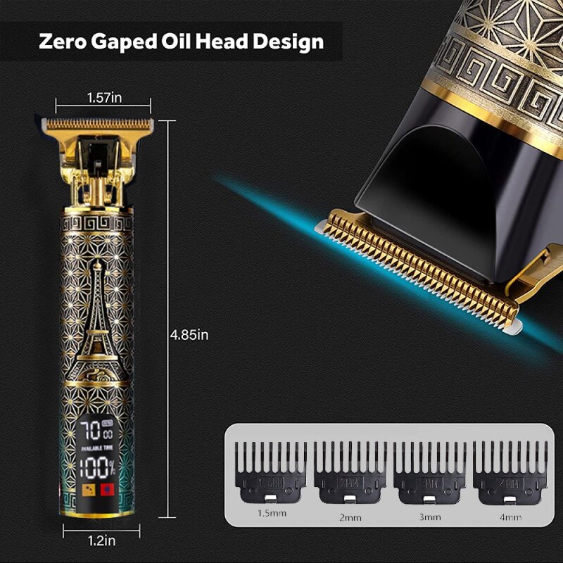 T-Blade Hair Trimmer - Barber Rechargeable Wireless Chargeable Hair Clippers