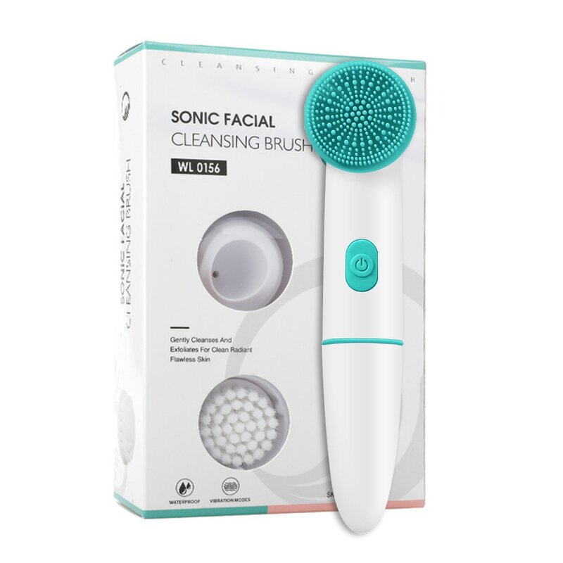 Sonic Facial Cleansing Brush - 3 Brush Heads Magnetic USB Charging Waterproof